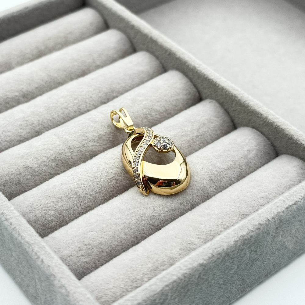 Pandantiv placat aur 18k stilizat