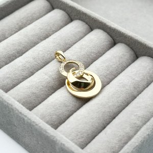Pandantiv placat aur galben 18k modern