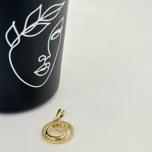 Pandantiv placat aur galben 18k