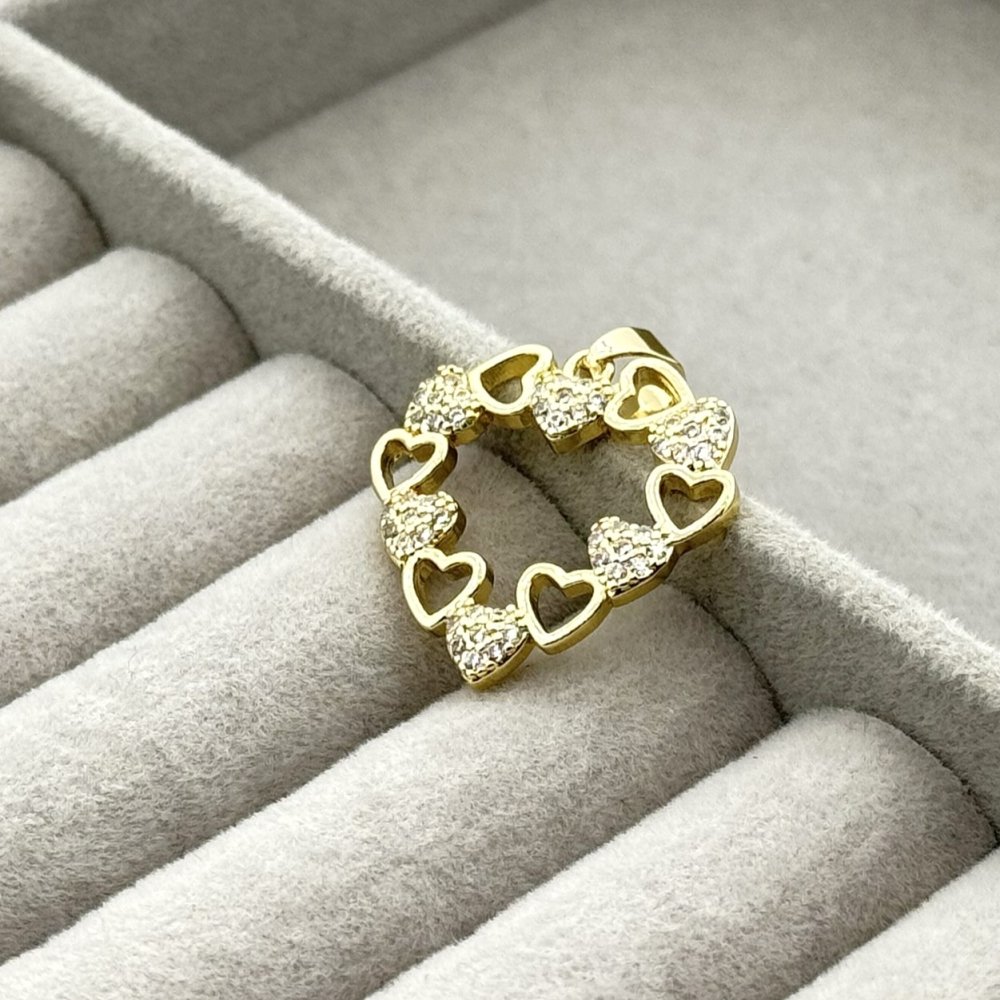 Pandantiv placat aur galben inima Pandantiv placat aur galben inima