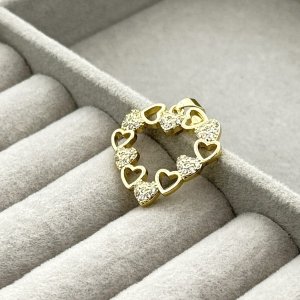 Pandantiv placat aur galben inima