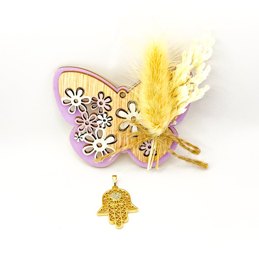 Pandantiv placat aur Hamsa