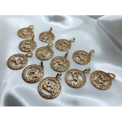 Pandantiv placat aur semne zodiacale