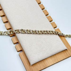 Bratara placata aur 18k detalii delicate din cristale