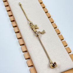 Bratara placata aur 18k charmuri dragute Bratara placata aur 18k charmuri dragute