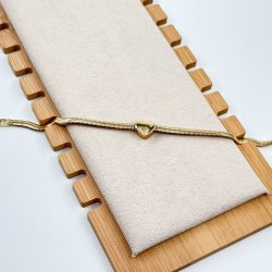 Bratara placata aur 18K charm inimioara