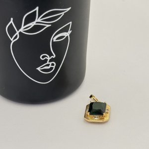 Pandantiv placat aur cristal colorat