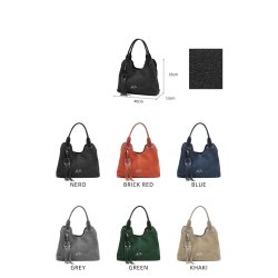 Geanta piele intoarsa Velina Fabbiano Geanta piele intoarsa Velina Fabbiano