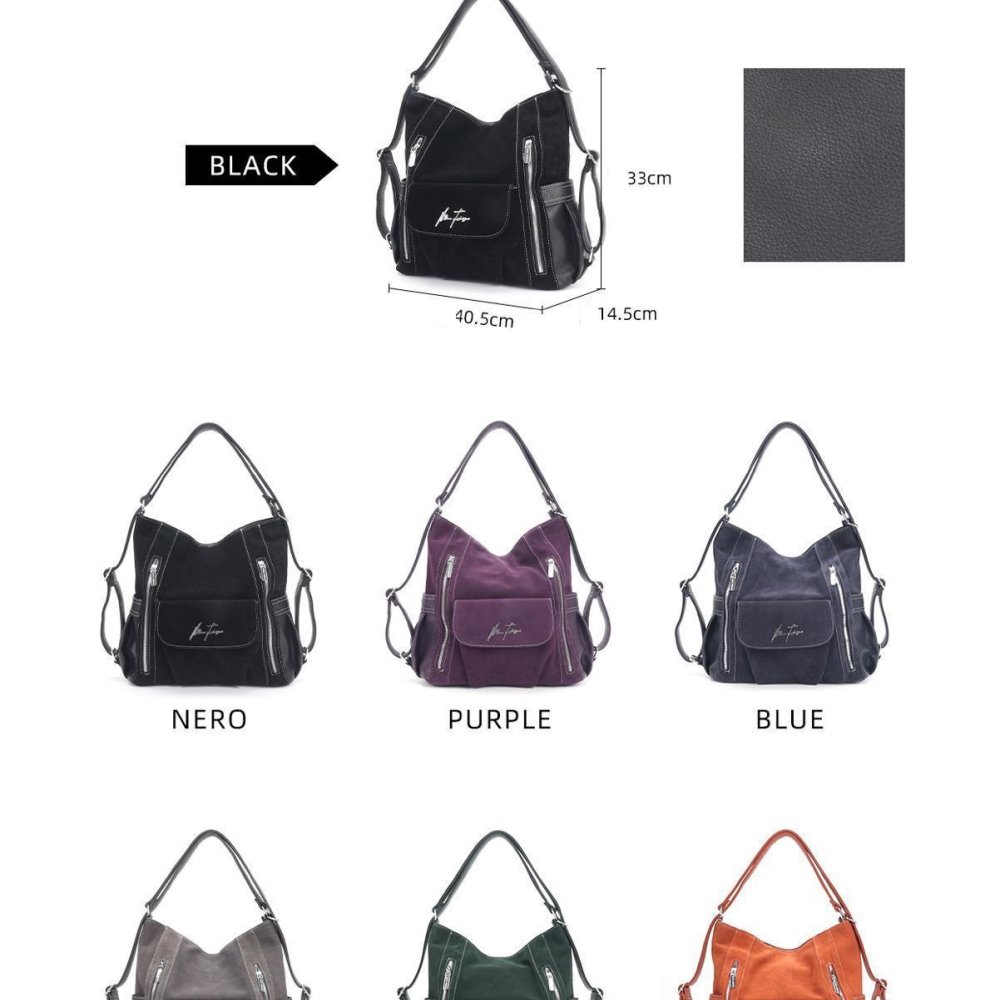 Geanta - rucsac piele intoarsa Velina Fabbiano Geanta - rucsac piele intoarsa Velina Fabbiano