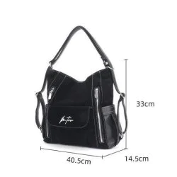 Geanta - rucsac piele intoarsa Velina Fabbiano