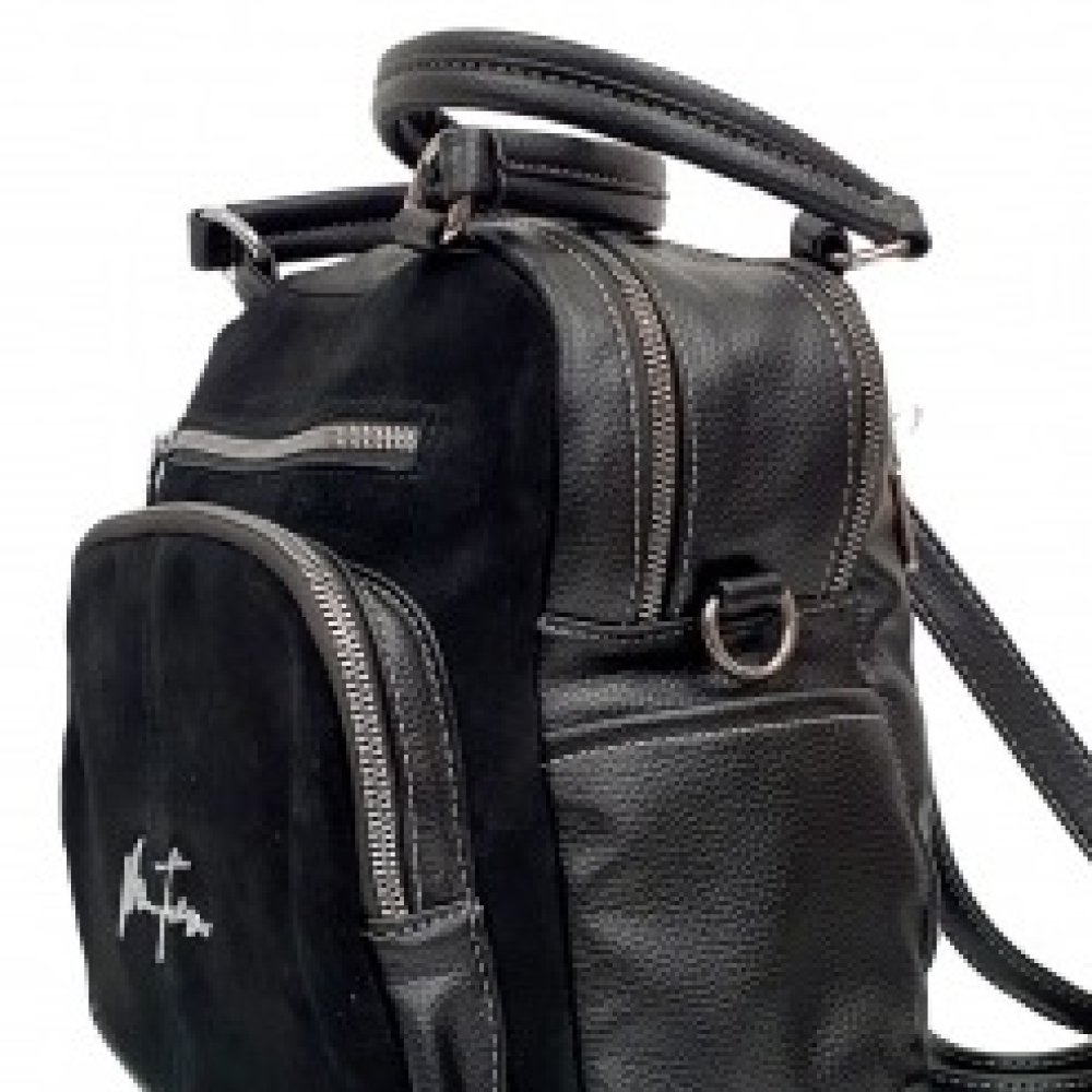 Rucsac 2 in 1 geanta de umar cu piele intoarsa