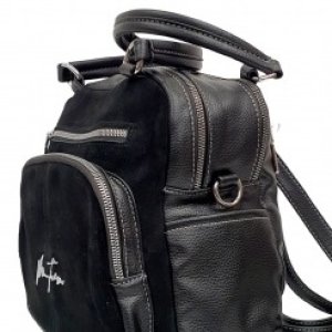 Rucsac 2 in 1 geanta de umar cu piele intoarsa