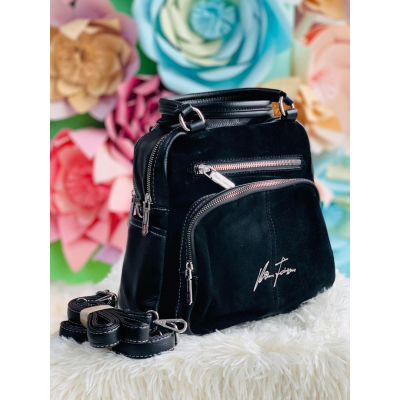 Rucsac 2 in 1 geanta de umar cu piele intoarsa Rucsac 2 in 1 geanta de umar cu piele intoarsa