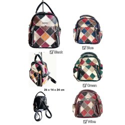 Rucsac colorat Silvia Rosa cu manere Rucsac colorat Silvia Rosa cu manere