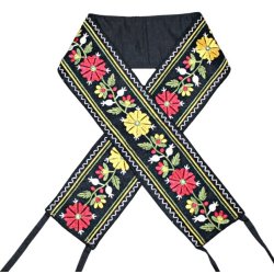 Brau traditional cu flori colorate