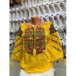 Ie traditionala bumbac galben