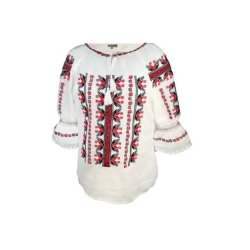 Ie traditionala bumbac rosu-negru