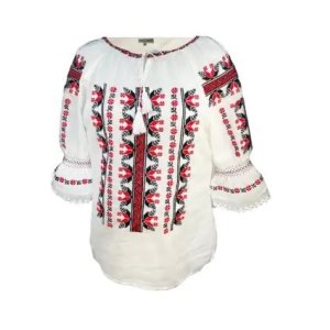 Ie traditionala bumbac rosu-negru