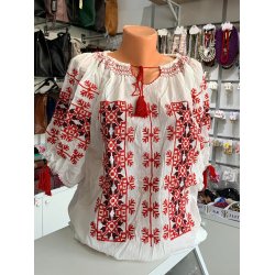 Ie traditionala panza topita cusaturi rosii