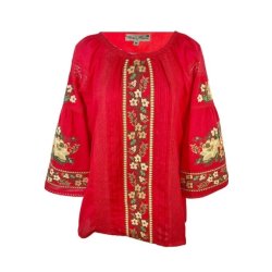 Ie traditionala rosie din bumbac