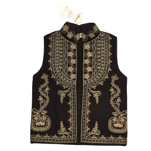 Vesta traditionala negru cu bej