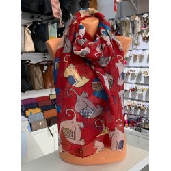 Esarfa dama cu elefanti colorati
