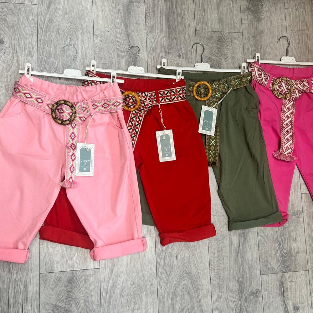 Pantaloni dama 3/4 colorati Pantaloni dama 3/4 colorati