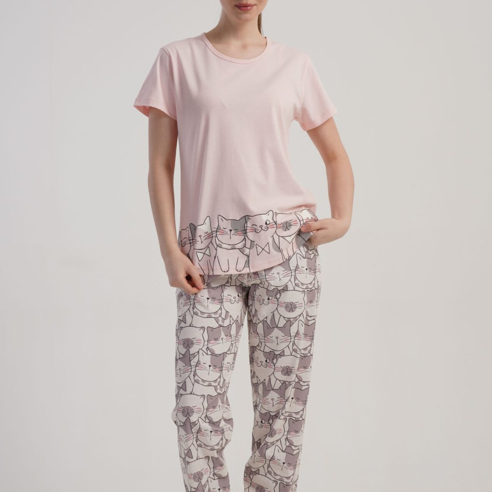 Pijamale Vienetta Secret maneca scurta