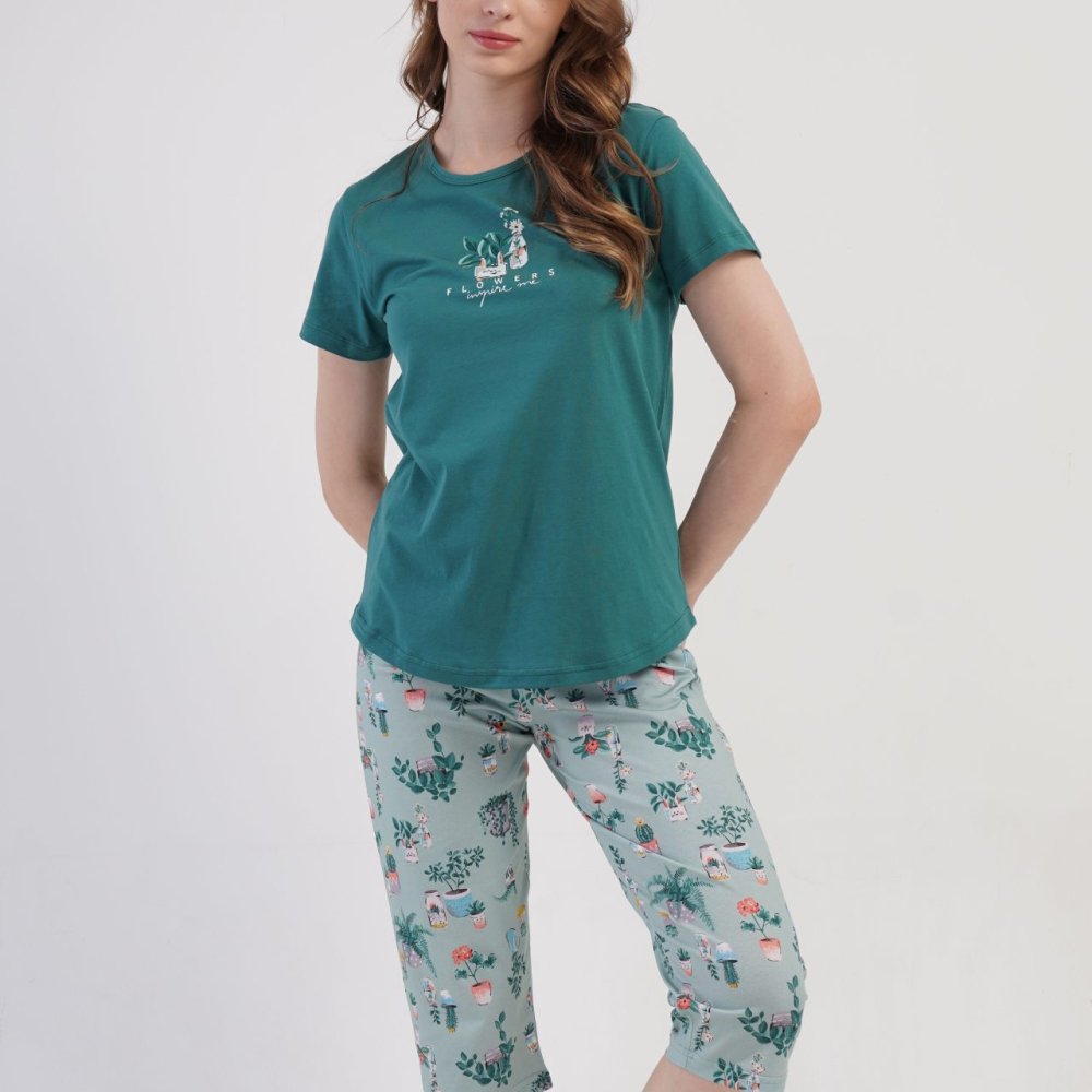 Pijamale Vienetta Secret maneca scurta
