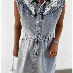 Rochie de blugi fara maneci