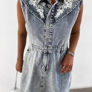Rochie de blugi fara maneci