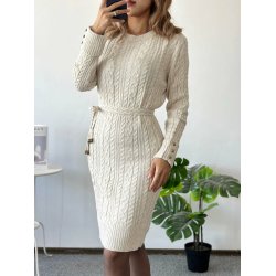 Rochie tricotata cu cordon