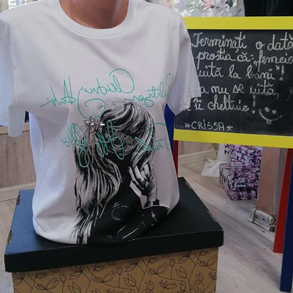 Tricou alb din bumbac Tricou alb din bumbac
