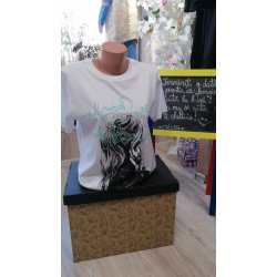 Tricou alb din bumbac