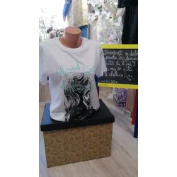 Tricou alb din bumbac