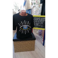 Tricou dama negru Ochiul lui Horus